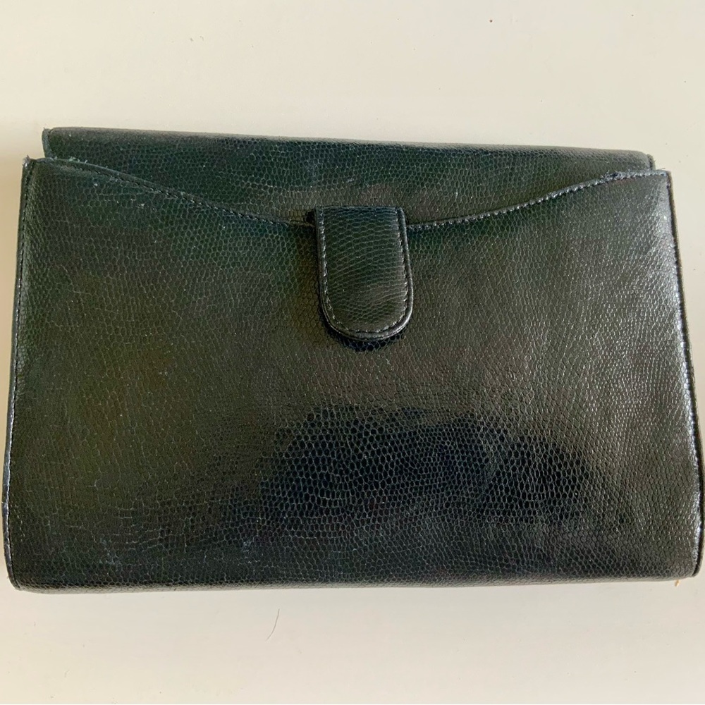 RODO ITALY VINTAGE LIZARD LEATHER CLUTCH SHOULDER BAG - Picture 5 of 9